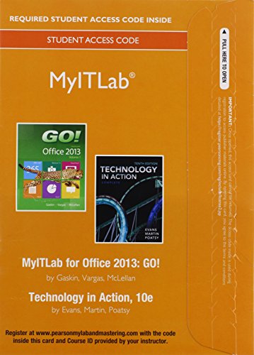Book NEW MyITLab without Pearson eText -- Access Card -- for GO! with Technology In Action, Complete (Replacement Card) free