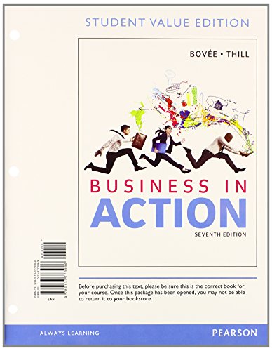 Book Business in Action, Student Value Edition Plus 2014 MyBizLab with Pearson eText -- Access Card Package (7th Edition) free
