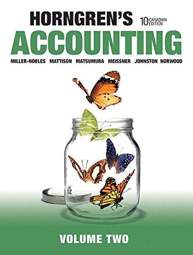 Book Horngren's Accounting, Volume 2, Tenth Canadian Edition (10th Edition) free