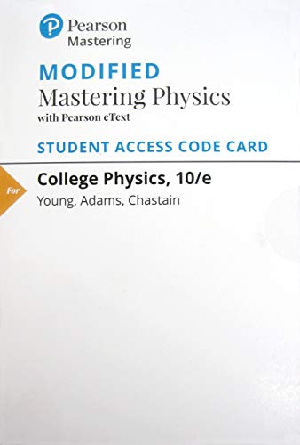 Book Modified Mastering Physics with Pearson eText -- ValuePack Access Card -- for College Physics (10th Edition) free