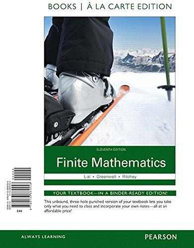 Book Finite Mathematics Books a la Carte Edition free