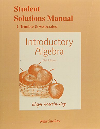 Book Student's Solutions Manual for Introductory Algebra free