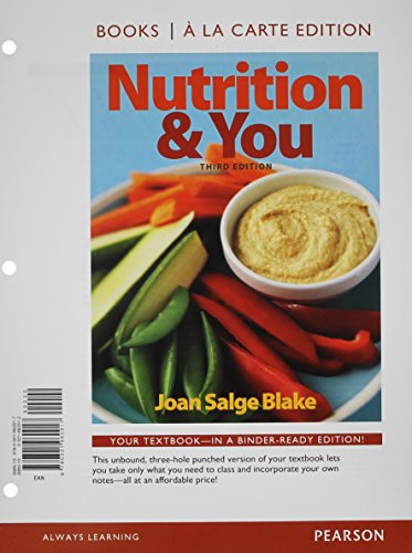 Book Nutrition & You, Books a la Carte Edition & Modified MasteringNutrition with MyDietAnalysis with Pearson eText -- ValuePack Access Card -- for Nutrition & You Package free