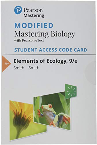 Book Modified Mastering Biology with Pearson eText -- Standalone Access Card -- for Elements of Ecology free