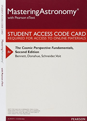 Book MaSteringAstronomy with Pearson eText - Valuepack Access Card - for the Cosmic Perspective Fundamentals free