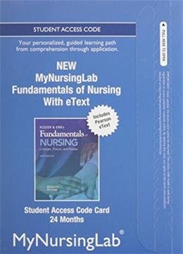 Book MyLab Nursing without Pearson eText -- Access Card -- for Kozier & Erb's Fundamentals of Nursing free