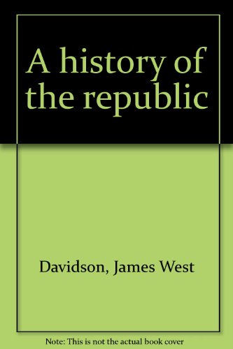 Book A history of the republic free