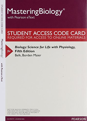 Book MasteringBiology with Pearson eText - Valuepack Access Card - For Biology: Science for Life with Physiology free