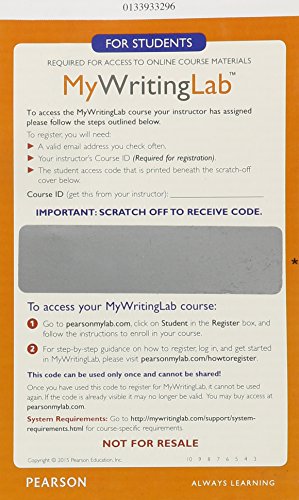 Book MyLab Writing Generic without Pearson eText -- Glue-In Access Card free