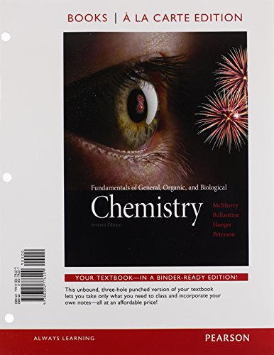 Book Fundamentals of General, Organic, and Biological Chemistry, Books a la Carte Edition and Modified MasteringChemistry with Pearson eText & ValuePack Access Card (7th Edition) free