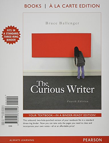 Book The Curious Writer, Books a la Carte Plus MyWritingLab with eText -- Access Card Package (4th Edition) free