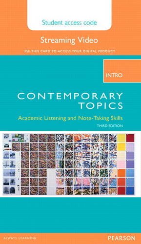 Book Contemporary Topics Intro Streaming Video Access Code Card free