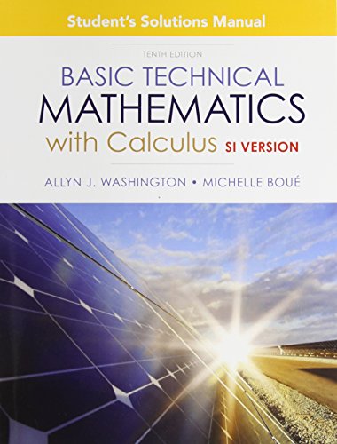 Book Student Solutions Manual for Basic Technical Mathematics with Calculus, SI Version (10th Edition) free