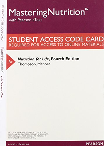 Book MasteringNutrition with MyDietAnalysis with Pearson eText -- Valuepack Access Card -- for Nutrition for Life free
