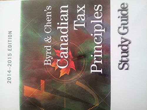 Book Byrd & Chen's Canadian Tax Principles Study Guide free