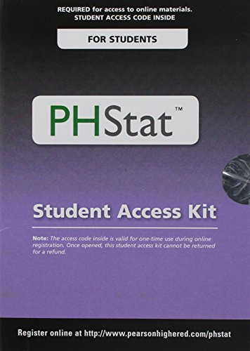Book PHStat for Pearson 5x7 Valuepack Access Code Card free