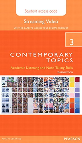 Book Contemporary Topics 3 Streaming Video Access Code Card free