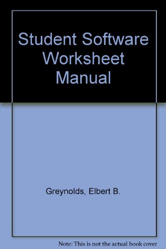 Book Student Software Worksheet Manual free