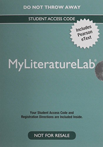 Book Mylab Literature with Pearson Etext -- Valuepack Access Card free