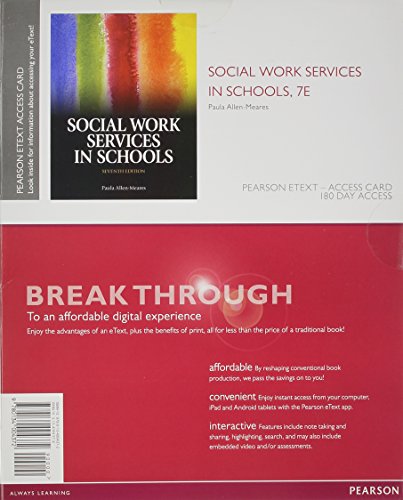 Book Social Work Services in Schools, Pearson eText -- Access Card free