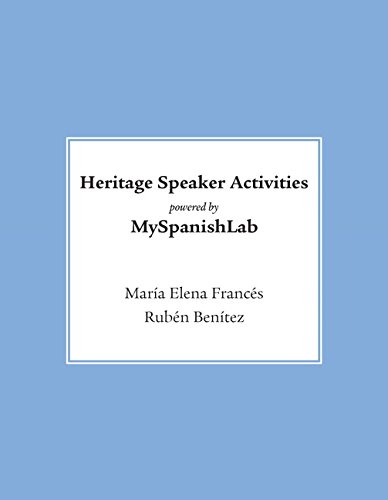 Book Heritage Speaker Activities -- Access Card -- powered by MyLab Spanish (multi-semester access) free