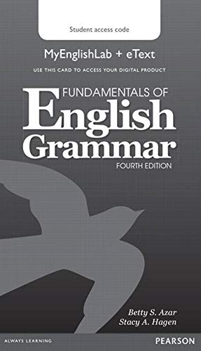 Book Fundamentals of English Grammar MyLab English and eText Access Code Card free