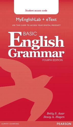Book Basic English Grammar MyLab English & eText Access Code Card free