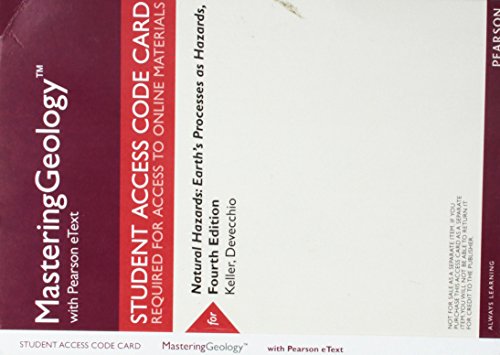 Book MasteringGeology with Pearson eText -- ValuePack Access Card -- for Natural Hazards: Earth's Processes as Hazards free