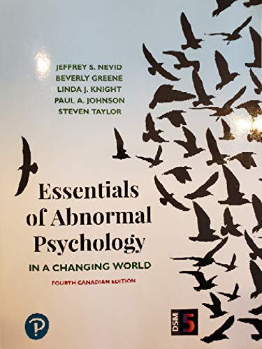 Book Essentials of Abnormal Psychology, Fourth Canadian Edition, 4/E free