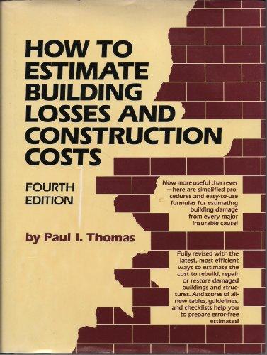 Book How to Estimate Building Losses and Construction Costs free