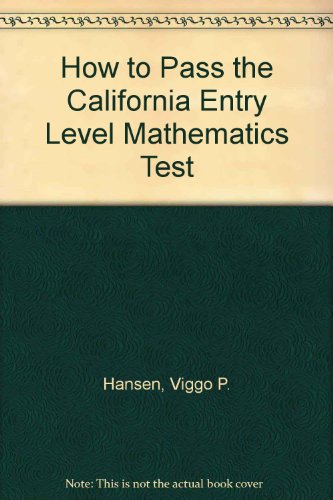 Book How To Pass The California Entry Level Mathematics Test free