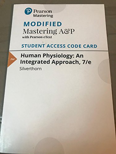 Book Modified Mastering A&P with Pearson eText -- ValuePack Access Card -- for Human Physiology: An Integrated Approach (7th Edition) free