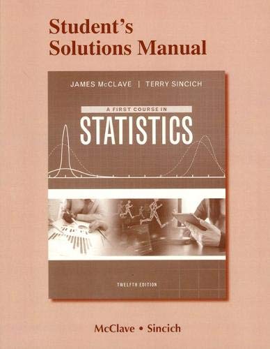 Book Student's Solutions Manual for A First Course in Statistics free