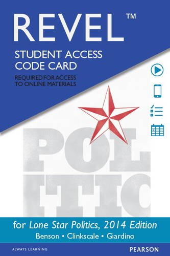 Book Revel for Lone Star Politics, 2014 Elections and Updates Edition -- Access Card free