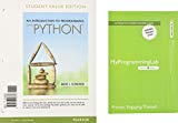 Book Introduction to Programming Using Python, Student Value Edition plus MyLab Programming with Pearson eText -- Access Card Package, An free