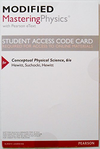 Book Modified MasteringPhysics with Pearson eText -- ValuePack Access Card -- for Conceptual Physical Science free