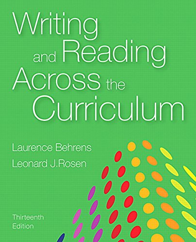 Book Writing and Reading Across the Curriculum Plus MyWritingLab with Pearson eText - Access Card Package (13th Edition) free