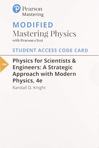 Book Modified MasteringPhysics with Pearson eText -- ValuePack Access Card -- for Physics for Scientists and Engineers: A Strategic Approach with Modern Physics free