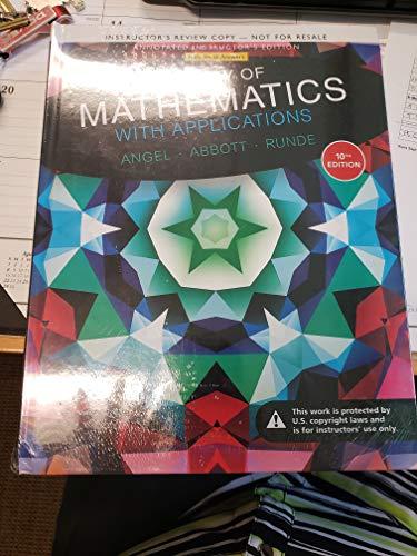 Book A Survery of Mathematics with Applications - Instructions edition -include all answers free