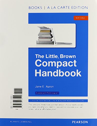 Book The Little, Brown Compact, Books a la Carte Edition Plus MyWritingLab with Pearson eText -- Access Card Package (9th Edition) free