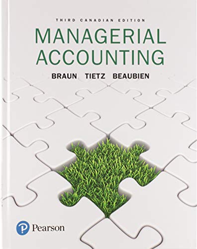 Book Managerial Accounting, Third Canadian Edition, free