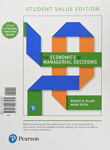 Book Economics of Managerial Decisions, The, Student Value Edition (Pearson Series in Economics) free