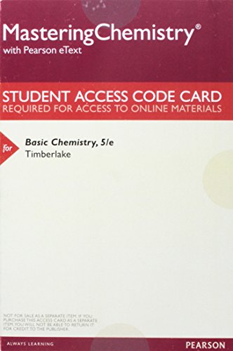 Book MasteringChemistry with Pearson eText - Valuepack Access Card - For Basic Chemistry free