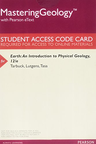 Book Mastering Geology with Pearson Etext -- Valuepack Access Card -- For Earth: An Introduction to Physical Geology free