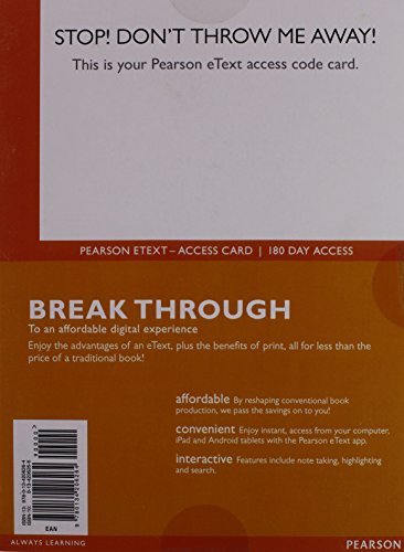 Book Pearson eText -- Valuepack Access Card free