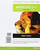 Book Absolute C++, Student Value Edition Plus MyLab Programming with Pearson eText -- Access Card Package free