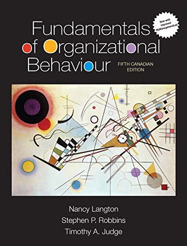 Book Fundamentals of Organizational Behaviour, Updated Fifth Canadian Edition Plus MyLab Management XL with Pearson eText -- Access Card Package (5th Edition) free