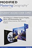 Book Modified Mastering Geography with Pearson Etext -- Standalone Access Card -- For World Regions in Global Context: Peoples, Places, and Environments free