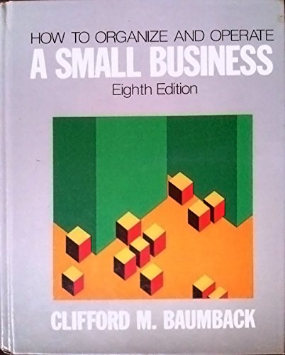 Book How to Organize and Operate a Small Business free