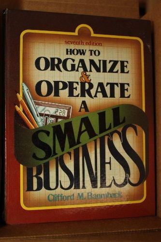 Book How To Organize And Operate A Small Business free